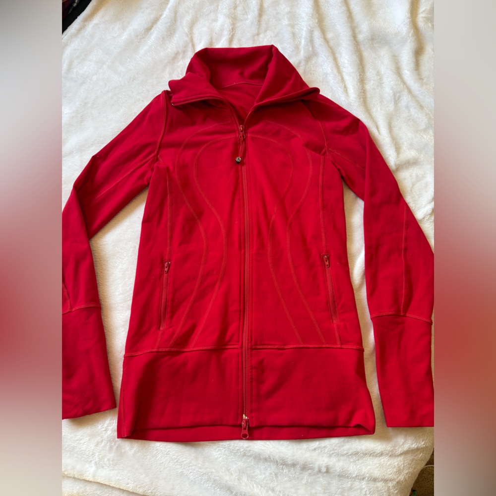 Lululemon In Stride Jacket- GORGOUS POP RED COLOR